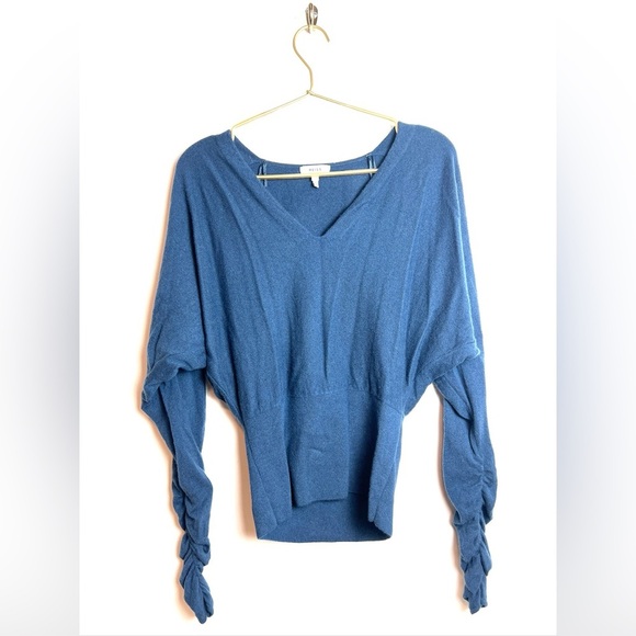 Reiss Blue ruffle sweater top - Picture 1 of 11